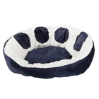 Kép 14/14 - Plüss kutya fekhely, sötétkék, 60 cm