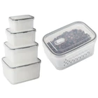 Kép 9/10 - Ételtároló edények kivehető belső kosárral, 4 db