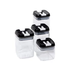 Kép 3/8 - Konyhai tárolóedény készlet szilikon tömítéssel, 4 db