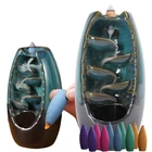 Kép 1/10 - Visszaáramló füstölőkúp tartó 10 db füstölőkúppal