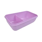 Kép 3/9 - Ebéddoboz 2 rekesszel és evőeszközökkel, lila