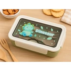 Kép 4/9 - Ebéddoboz 2 rekesszel és evőeszközökkel, zöld