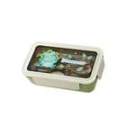 Kép 5/9 - Ebéddoboz 2 rekesszel és evőeszközökkel, zöld