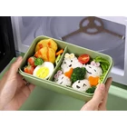 Kép 7/9 - Ebéddoboz 2 rekesszel és evőeszközökkel, zöld