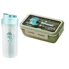 Kép 11/11 - Étkeződoboz vizespalackkal és evőeszközökkel gyerekeknek, zöld