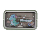 Kép 3/11 - Étkeződoboz vizespalackkal és evőeszközökkel gyerekeknek, zöld