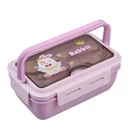 Kép 8/10 - Étkeződoboz vizespalackkal és evőeszközökkel gyerekeknek, lila