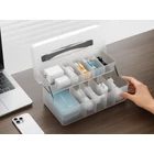 Kép 2/9 - 11 rekeszes szervező láda fedéllel és fogantyúval