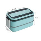 Kép 10/10 - Kétszintes éthordó evőeszközökkel, 1.4 L, kék