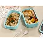 Kép 6/10 - Kétszintes éthordó evőeszközökkel, 1.4 L, kék