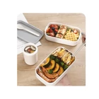 Kép 9/10 - Kétszintes éthordó evőeszközökkel, 1.4 L, fehér