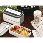 Kép 10/10 - Kétszintes éthordó evőeszközökkel, 1.4 L, fehér