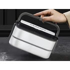 Kép 4/10 - Kétszintes éthordó evőeszközökkel, 1.4 L, fehér