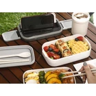 Kép 5/10 - Kétszintes éthordó evőeszközökkel, 1.4 L, fehér