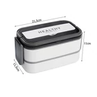 Kép 6/10 - Kétszintes éthordó evőeszközökkel, 1.4 L, fehér