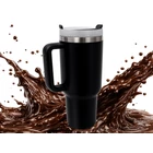 Kép 11/11 - Acél termoszbögre 1.2 literes űrtartalommal, szívószállal, fekete