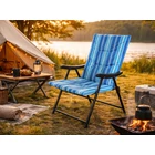 Kép 2/10 - Összecsukható kempingszék, kék-fehér csíkos