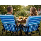 Kép 3/10 - Összecsukható kempingszék, kék-fehér csíkos