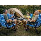 Kép 8/10 - Összecsukható kempingszék, kék-fehér csíkos