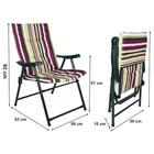 Kép 8/10 - Összecsukható kempingszék, sokszínű csíkos