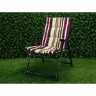 Kép 6/10 - Összecsukható kempingszék, sokszínű csíkos