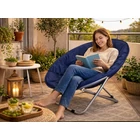 Kép 2/10 - Összecsukható kerek kerti szék, sötétkék