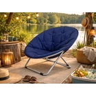 Kép 3/10 - Összecsukható kerek kerti szék, sötétkék