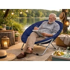 Kép 5/10 - Összecsukható kerek kerti szék, sötétkék