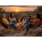 Kép 10/10 - Összecsukható kerek kerti szék, barna