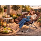 Kép 2/10 - Összecsukható kerek kerti szék, barna