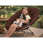 Kép 5/10 - Összecsukható kerek kerti szék, barna