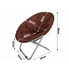 Kép 7/10 - Összecsukható kerek kerti szék, barna