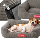 Kép 1/10 - Magasított oldalfalú kutya-, macska fekhely, bézs, M