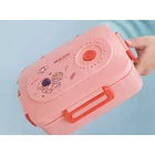 Kép 4/7 - 3 rekeszes ételhordó evőeszközökkel, rózsaszín