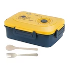 Kép 10/10 - 3 rekeszes ételhordó evőeszközökkel, zöld