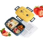 Kép 2/10 - 3 rekeszes ételhordó evőeszközökkel, zöld