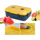 Kép 5/10 - 3 rekeszes ételhordó evőeszközökkel, zöld