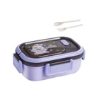 Kép 10/10 - 3 rekeszes étkeződoboz evőeszközökkel, lila