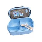 Kép 7/10 - 3 rekeszes étkeződoboz evőeszközökkel, kék