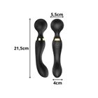 Kép 6/10 - Kézi vibrációs masszírozó USB-töltéssel, fekete