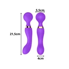 Kép 10/10 - Kézi vibrációs masszírozó USB-töltéssel, lila