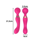 Kép 4/10 - Kézi vibrációs masszírozó USB-töltéssel, rózsaszín