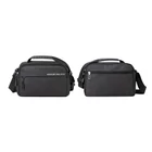 Kép 10/10 - Férfi válltáska 4 cipzáras rekesszel, fekete