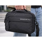Kép 4/10 - Férfi válltáska 4 cipzáras rekesszel, fekete