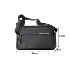 Kép 5/10 - Férfi válltáska 4 cipzáras rekesszel, fekete