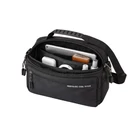 Kép 7/10 - Férfi válltáska 4 cipzáras rekesszel, fekete