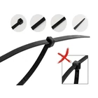 Kép 9/10 - Gyorskötöző kábelkötegelő, 2.5 x 100 mm, fekete, 100 db