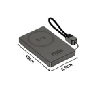 Kép 7/9 - Powerbank vezeték nélküli töltési funkcióval, USB-C és Lightning, 10000 mAh, 20W, szürke