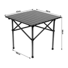 Kép 7/10 - Összecsukható kempingasztal, 53 x 50 cm