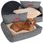 Kép 1/12 - Kutyafekhely kisebb méretű kutyáknak, háttámlával, 60 x 50 cm